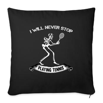 Le joueur de tennis - Housse de coussin décorative 45 x 45 cm - noir - Devant