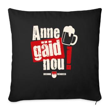 Anne gäid nou! - Housse de coussin décorative 45 x 45 cm - noir - Devant