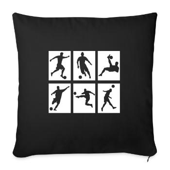 SOCCER - Sofa pillowcase 17,3'' x 17,3'' (45 x 45 cm) - black - Front