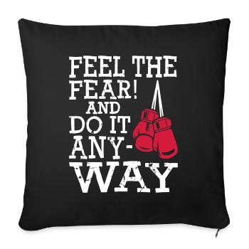 Boxen Boxing - Sofakissenbezug 45 x 45 cm - Schwarz - Vorne