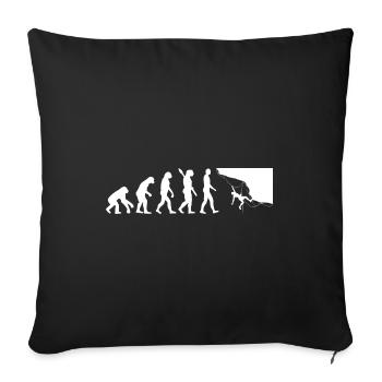 Evolution Graphic Climbing Climber Bouldering Boul - Sofakissenbezug 45 x 45 cm - Schwarz - Vorne
