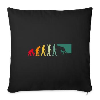 Evolution Graphic Climbing Climber Bouldering Boul - Sofakissenbezug 45 x 45 cm - Schwarz - Vorne