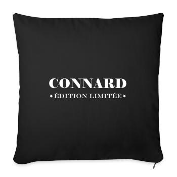 Edition limitée connard - Housse de coussin décorative 45 x 45 cm - noir - Devant