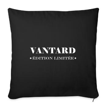Vantard - Housse de coussin décorative 45 x 45 cm - noir - Devant