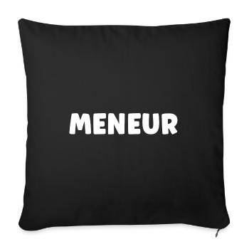 Meneur - Housse de coussin décorative 45 x 45 cm - noir - Devant