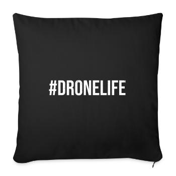 Drone Life Graphic Drone Flying Quadcopter Pilot R - Sofa pillowcase 17,3'' x 17,3'' (45 x 45 cm) - black - Front
