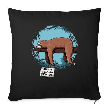 Paresseux - Housse de coussin décorative 45 x 45 cm - noir - Devant