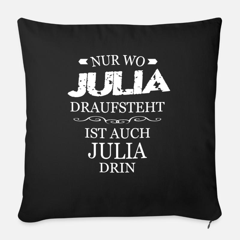 Julia - Sofakissenbezug 45 x 45 cm - Schwarz