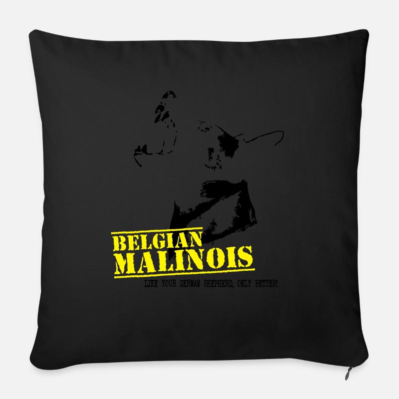 Malinois - Sofakissenbezug 45 x 45 cm - Schwarz