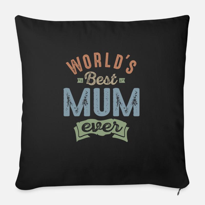 Best Mum - Sofa pillowcase 17,3'' x 17,3'' (45 x 45 cm) - black