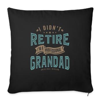 Professional Grandad - Sofa pillowcase 17,3'' x 17,3'' (45 x 45 cm) - black - Front