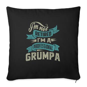 Professional Grumpa - Sofa pillowcase 17,3'' x 17,3'' (45 x 45 cm) - black - Front