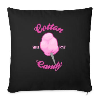 Cotton candy 2 - Sofa pillowcase 17,3'' x 17,3'' (45 x 45 cm) - black - Front