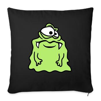 glibber mucus disgusting slimy face head mons - Sofa pillowcase 17,3'' x 17,3'' (45 x 45 cm) - black - Front