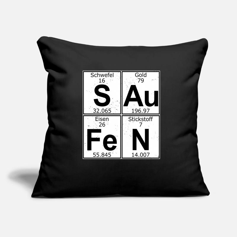Buvant logo éléments chimiques Housse de coussin décorative 45 x 45 cm