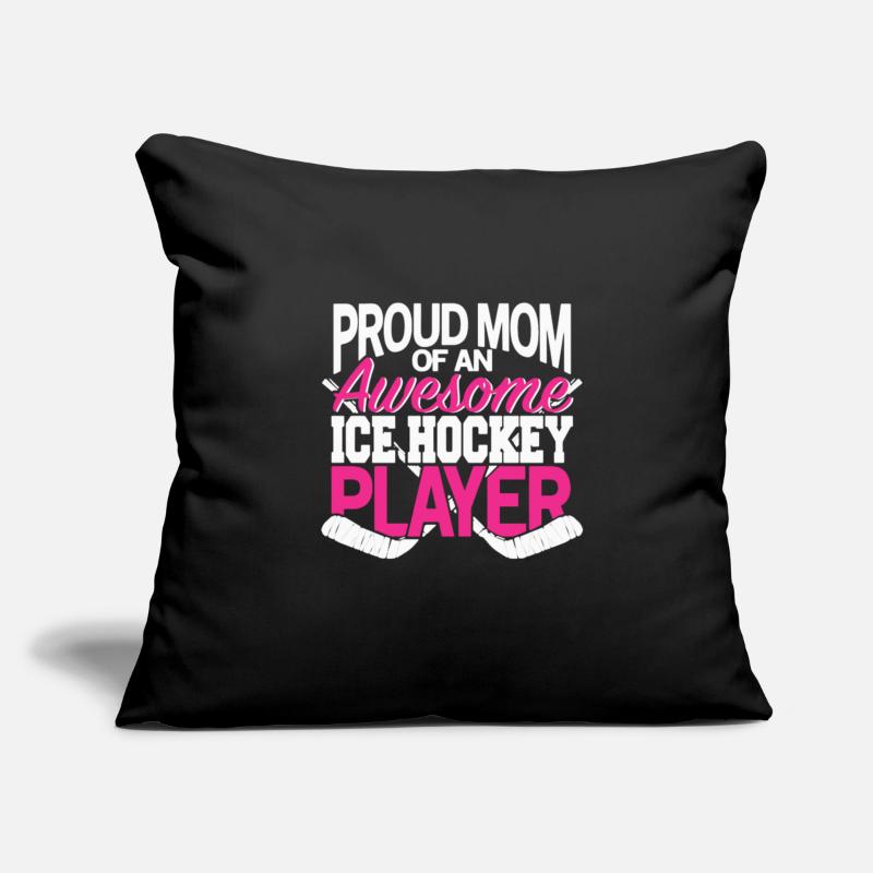 Stolze Eishockey-Mutter bestes Mutter-Geschenk Sofakissenbezug 45 x 45 cm
