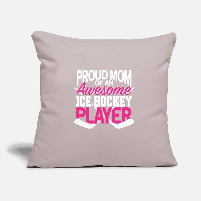 Stolze Eishockey-Mutter bestes Mutter-Geschenk Sofakissenbezug 45 x 45 cm