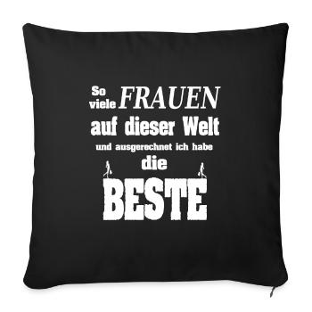 Meilleure épouse du monde - Housse de coussin décorative 45 x 45 cm - noir - Devant