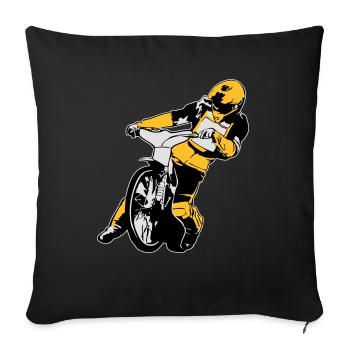 Speedway Racing - Sofakissenbezug 45 x 45 cm - Schwarz - Vorne