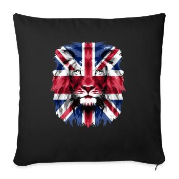 British Lion - Sofakissenbezug 45 x 45 cm - Schwarz - Vorne
