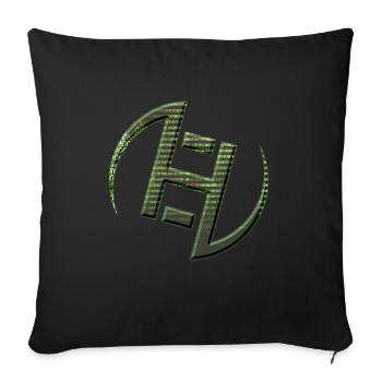 Symboles hacker - Housse de coussin décorative 45 x 45 cm - noir - Devant