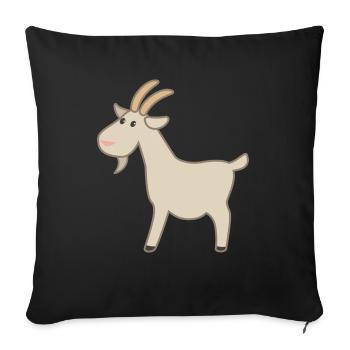 goat - Sofa pillowcase 17,3'' x 17,3'' (45 x 45 cm) - black - Front