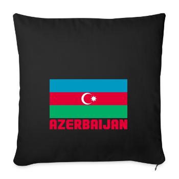 Azerbaïdjan - Housse de coussin décorative 45 x 45 cm - noir - Devant
