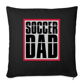 Cool Soccer Dad Logo - Housse de coussin décorative 45 x 45 cm - noir - Devant