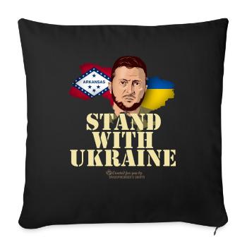 Ukraine Arkansas Selenskyj - Sofakissenbezug 45 x 45 cm - Schwarz - Vorne