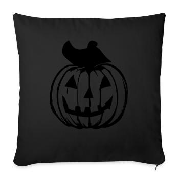 Halloween Spooky Pumpkin Lantern Vector - Sofa pillowcase 17,3'' x 17,3'' (45 x 45 cm) - black - Front