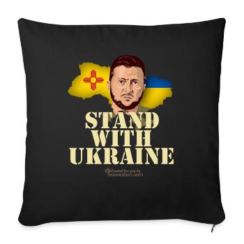 Ukraine New Mexico - Sofa pillowcase 17,3'' x 17,3'' (45 x 45 cm) - black - Front