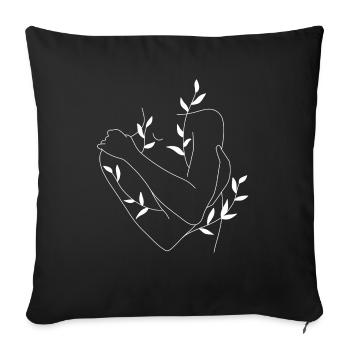 Corps en croissance - Housse de coussin décorative 45 x 45 cm - noir - Devant