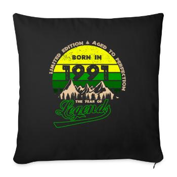 Legends 1991 - Sofa pillowcase 17,3'' x 17,3'' (45 x 45 cm) - black - Front