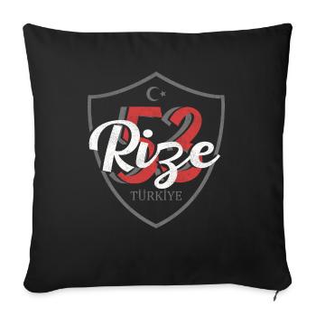 Rize - Housse de coussin décorative 45 x 45 cm - noir - Devant