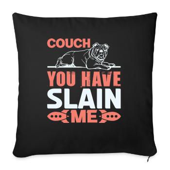 CANAPÉ TU M’AS TUÉ - Housse de coussin décorative 45 x 45 cm - noir - Devant