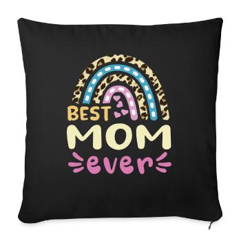 Best Mom ever -beste Mutter design - Sofakissenbezug 45 x 45 cm - Schwarz - Vorne