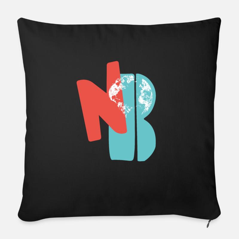 N O B - Sofakissenbezug 45 x 45 cm - Schwarz