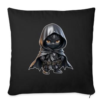Small Leather Ninja - PNG Logo Sticker - Sofa pillowcase 17,3'' x 17,3'' (45 x 45 cm) - black - Front