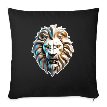Lion's Head - Sofa pillowcase 17,3'' x 17,3'' (45 x 45 cm) - black - Front