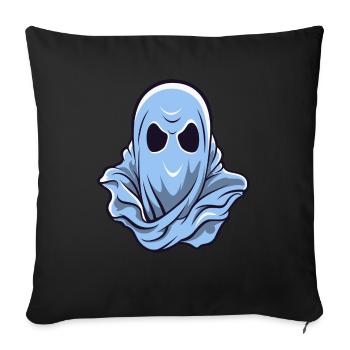 Ghost Logo - Sofa pillowcase 17,3'' x 17,3'' (45 x 45 cm) - black - Front