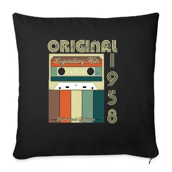 Legendary 1958 Anniversary - Sofa pillowcase 17,3'' x 17,3'' (45 x 45 cm) - black - Front