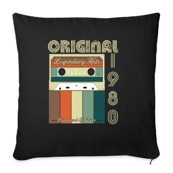 Legendary 1980 Anniversary - Sofa pillowcase 17,3'' x 17,3'' (45 x 45 cm) - black - Front