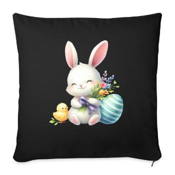 Easter Easter Bunny Easter Eve Easter Sunday Easter Egg Spring - Sofa pillowcase 17,3'' x 17,3'' (45 x 45 cm) - black - Front