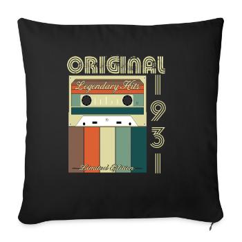 Anniversaire légendaire de 1931 - Housse de coussin décorative 45 x 45 cm - noir - Devant