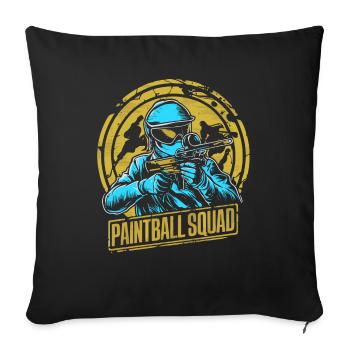Paintball Squad - Sofa pillowcase 17,3'' x 17,3'' (45 x 45 cm) - black - Front