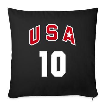 USA redeem Team - Sofa pillowcase 17,3'' x 17,3'' (45 x 45 cm) - black - Front