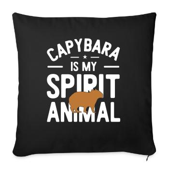 Capybara - Sofakissenbezug 45 x 45 cm - Schwarz - Vorne