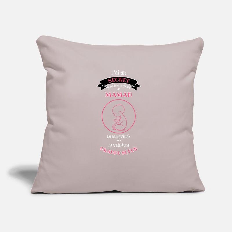 Maman surprise bébé Rire stylé Housse de coussin décorative 45 x 45 cm