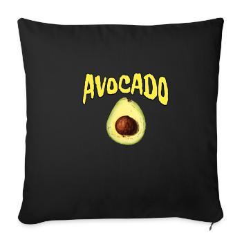 Avocado - Sofakissenbezug 45 x 45 cm - Schwarz - Vorne