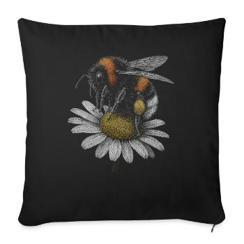 Bumblebee - Sofa pillowcase 17,3'' x 17,3'' (45 x 45 cm) - black - Front